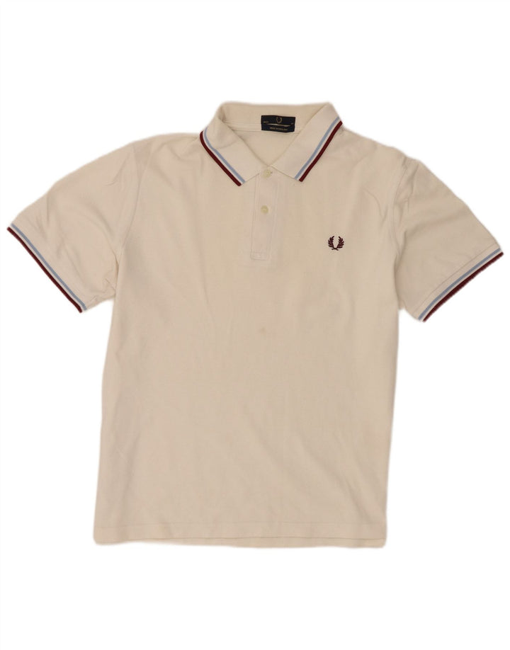 Cămașă polo Fred Perry pentru bărbați, mare, alb, bumbac