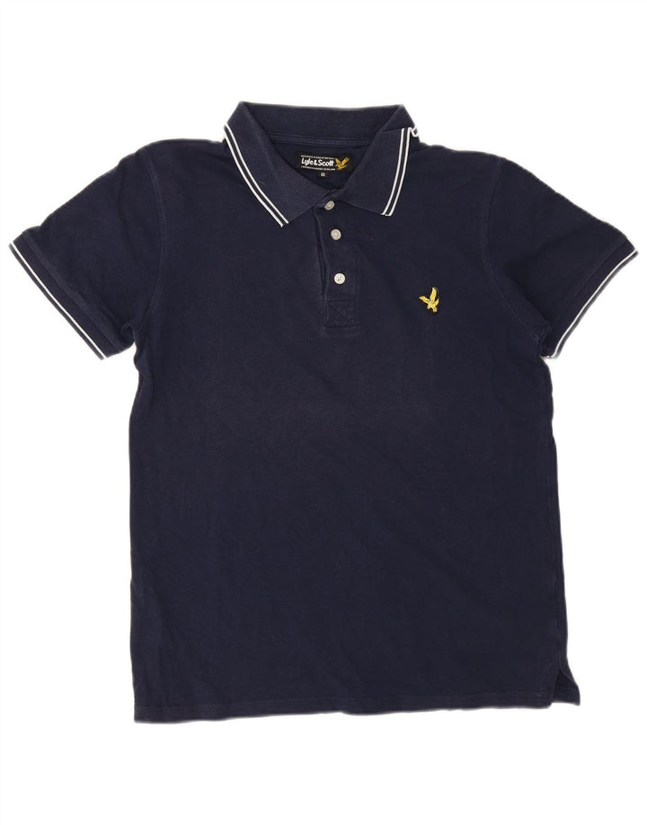 Tricou polo pentru bărbați Lyle & Scott, bumbac bleumarin mic