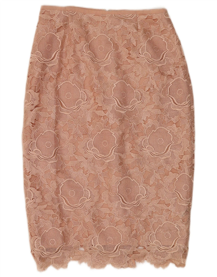 Fusta Creion Midi Ted Baker pentru femei Mărimea 2 Mic W26 Poliester Floral Roz
