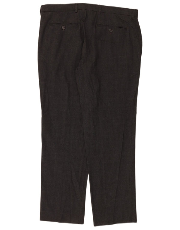 Pantaloni chino pentru bărbați Marks & Spencer, cu ajustare normală, L34 L29, poliester gri