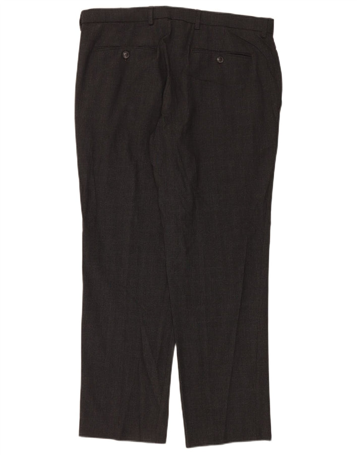 Pantaloni chino pentru bărbați Marks & Spencer, cu ajustare normală, L34 L29, poliester gri