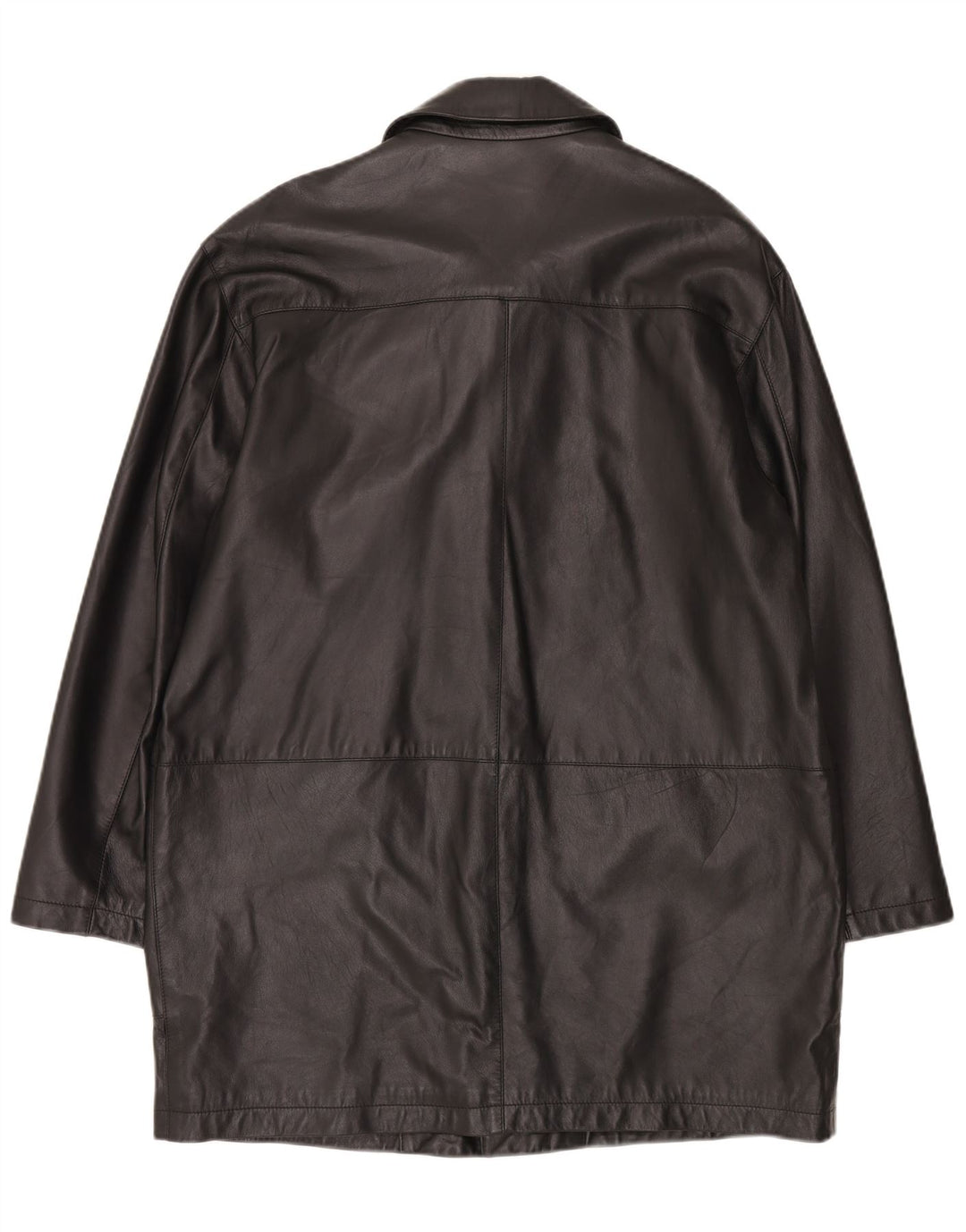 Palton din piele vintage pentru bărbați IT 50 mare negru