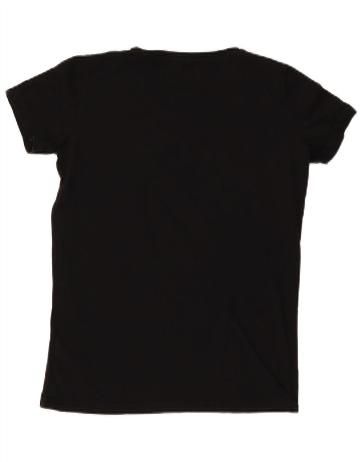 TRUSSARDI JEANS Tricou grafic supradimensionat pentru femei Top UK 2 2XS Negru