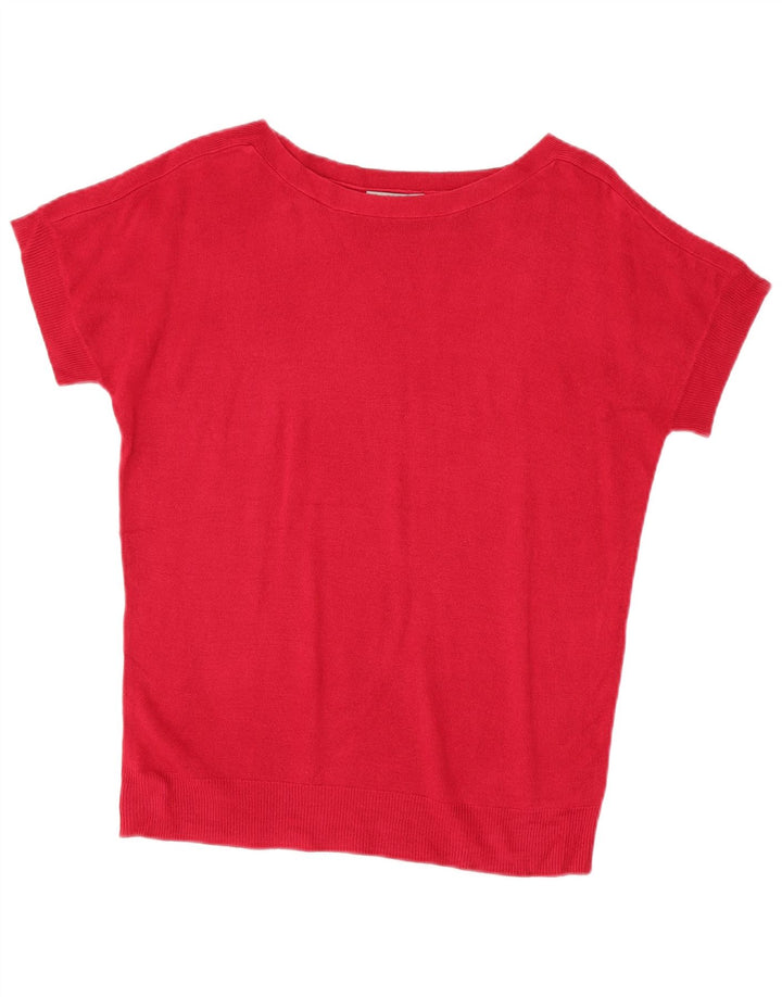 Pulover pentru femei Marks & Spencer cu gâtul cu barca UK 12 Medium Red