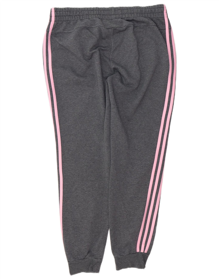 Pantaloni de trening pentru femei ADIDAS Pantaloni de jogging Marea Britanie 16/18, mare, gri pete