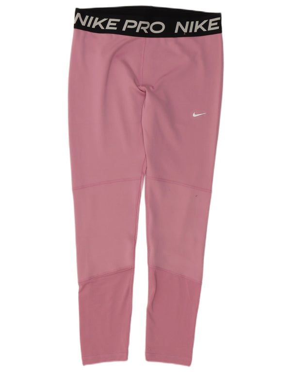 Leggings cu grafice Nike Dri Fit pentru femei UK 18 XL, poliester roz
