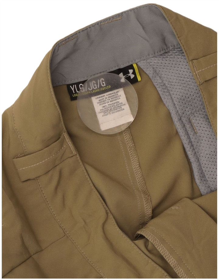 Pantaloni scurți chino Under Armour pentru băieți 11-12 ani mari W30 kaki poliester