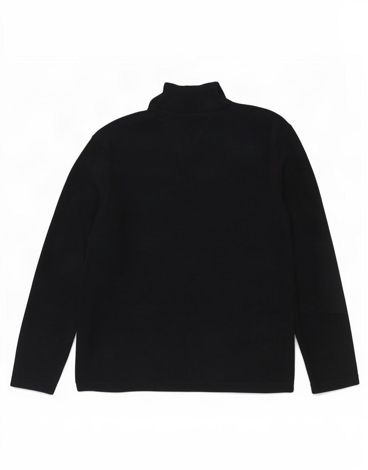 Pulover pentru bărbați Ben Sherman, cu fermoar, cu gât, bumbac mare, albastru