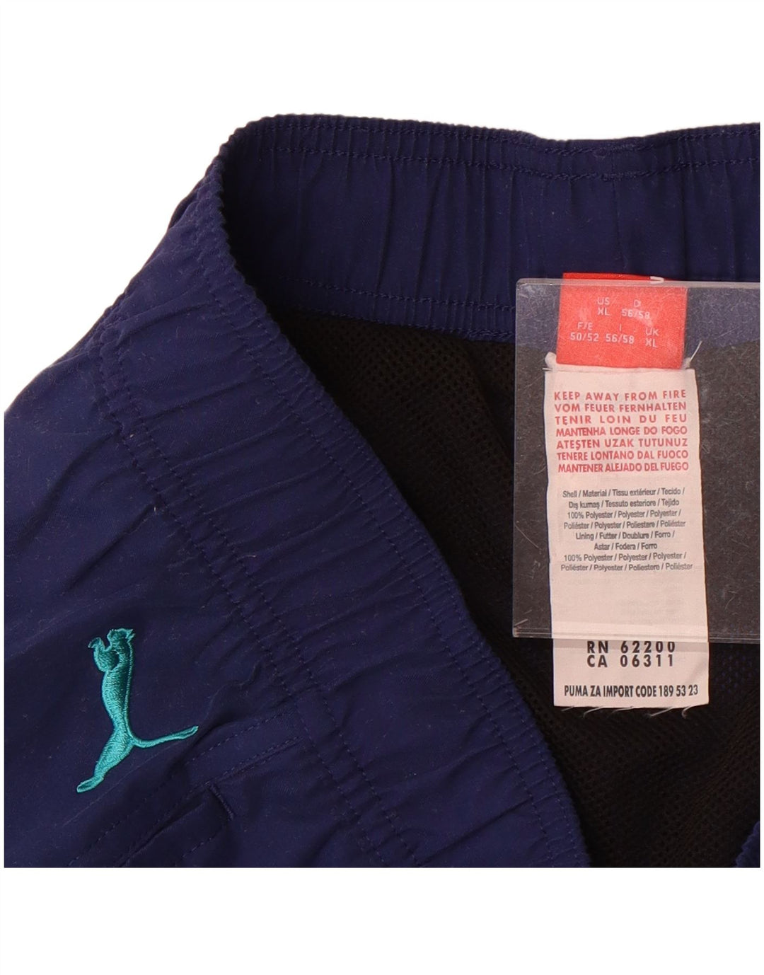 Pantaloni scurți sport grafic Puma pentru bărbați XL, poliester bleumarin