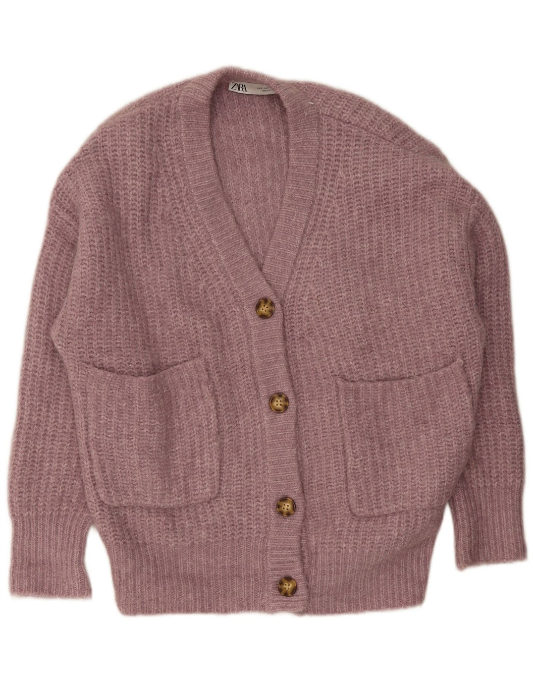 Pulover cardigan supradimensionat pentru femei Zara UK 10 mic roz