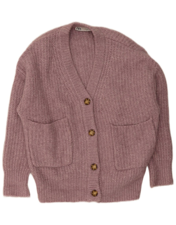 Pulover cardigan supradimensionat pentru femei Zara UK 10 mic roz