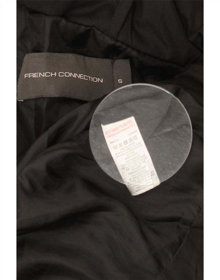 French Connection Palton căptușit supradimensionat cu glugă pentru femei UK 10 Small Black