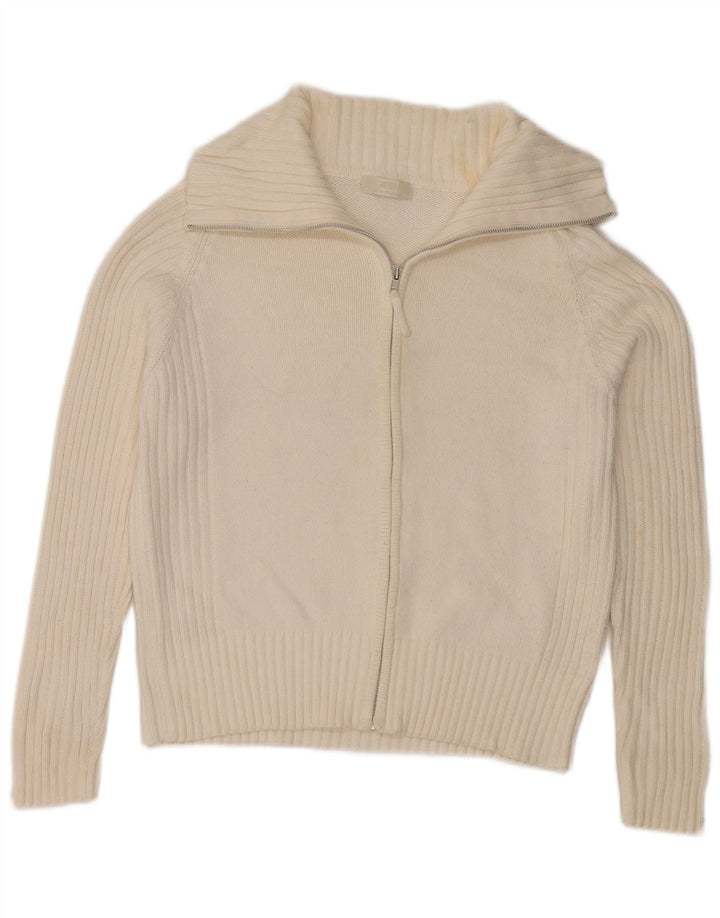 Pulover cardigan stretch pentru femei Marks & Spencer UK 16 Large White