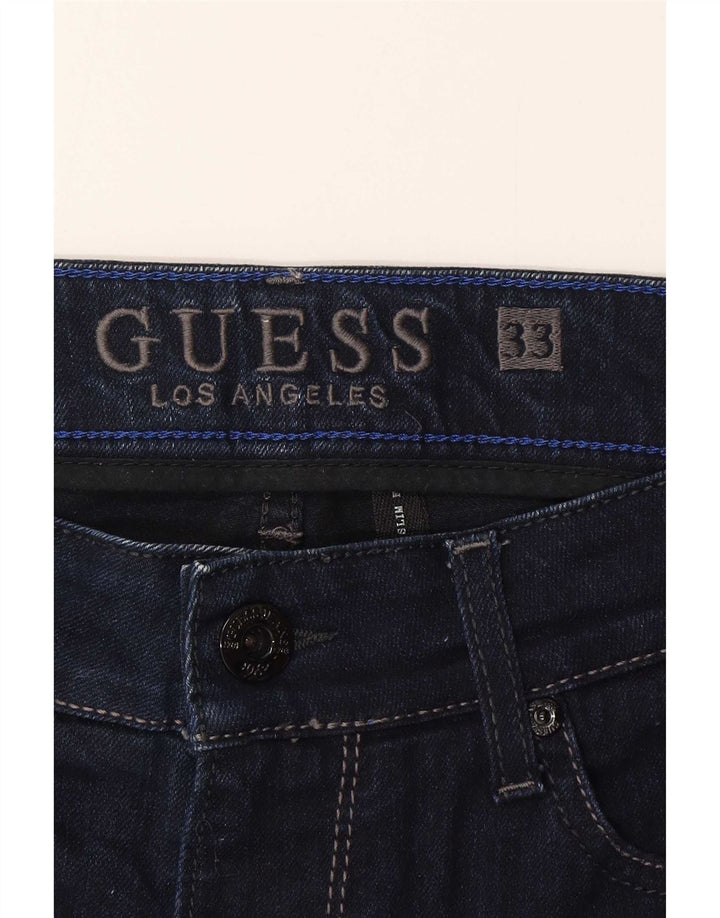 Guess Pantaloni scurți din denim pentru bărbați W33 Medium Bleumarin