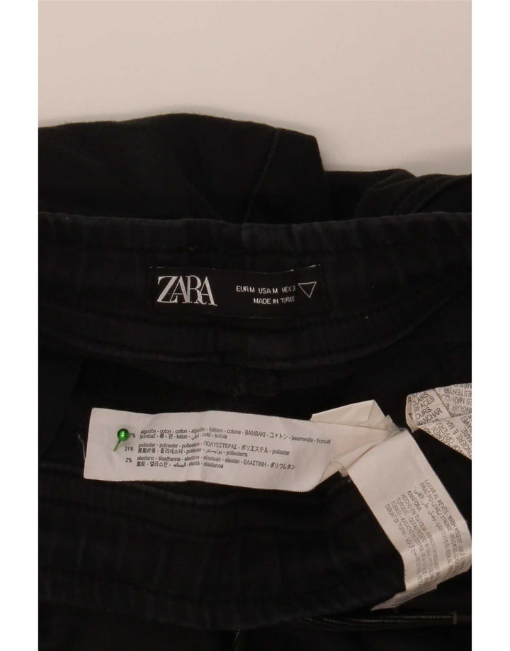 Pantaloni de trening Zara Barbati Joggeri Bumbac Negru Mediu