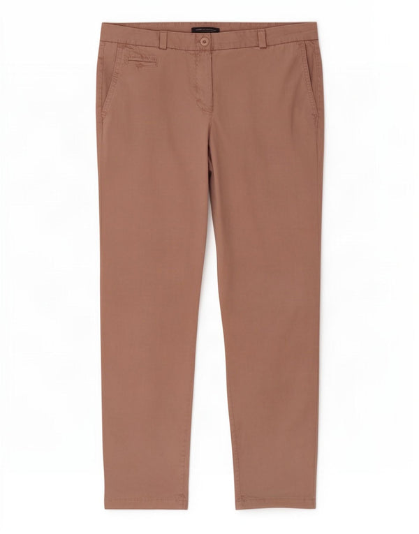 Pantaloni chino subțiri pentru femei Marks & Spencer UK 10 mici L27 L26 bumbac roz