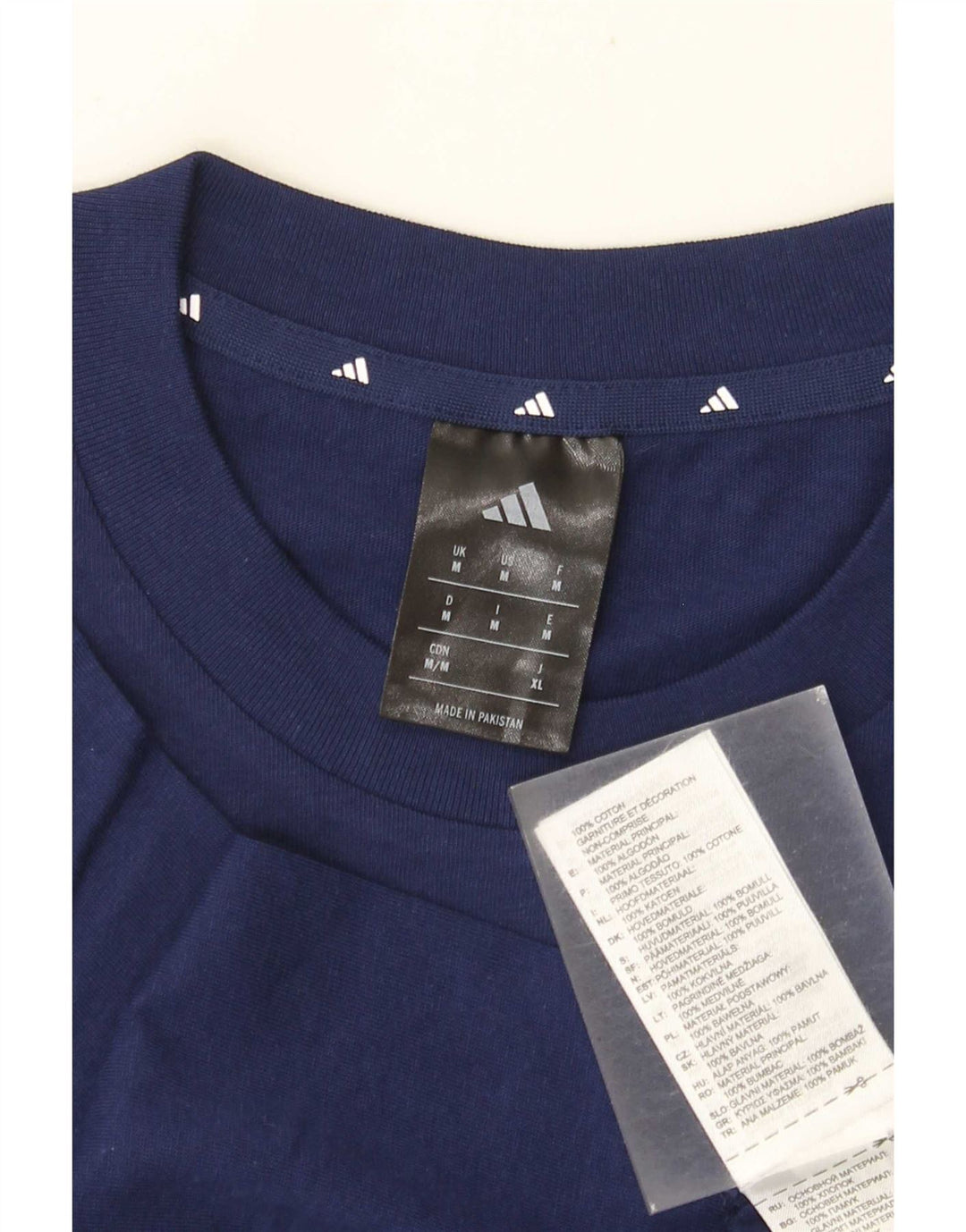 Tricou grafic pentru bărbați Adidas Top mediu din bumbac bleumarin