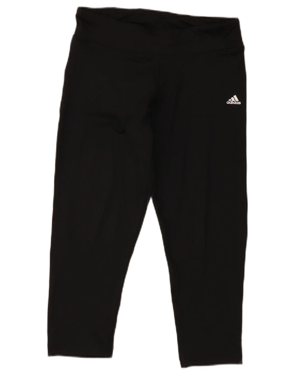 Leggings Adidas Climalite Capri pentru femei UK 10 Poliester negru mic