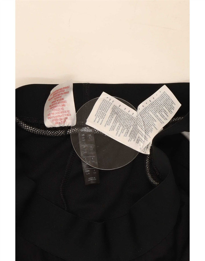 Pantaloni scurți sport Predator Adidas băieți 13-14 ani poliester negru