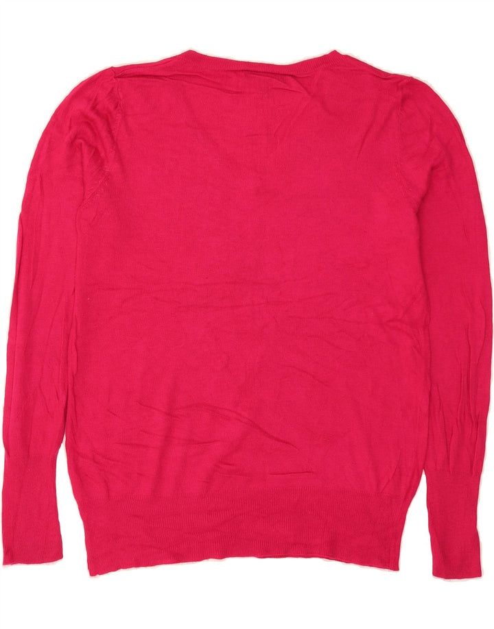 MOSSIMO Womens V-Neck Jumper Sweater UK 20 2XL Pink Nylon Vintage Mossimo and Second-Hand Mossimo from Messina Hembry 