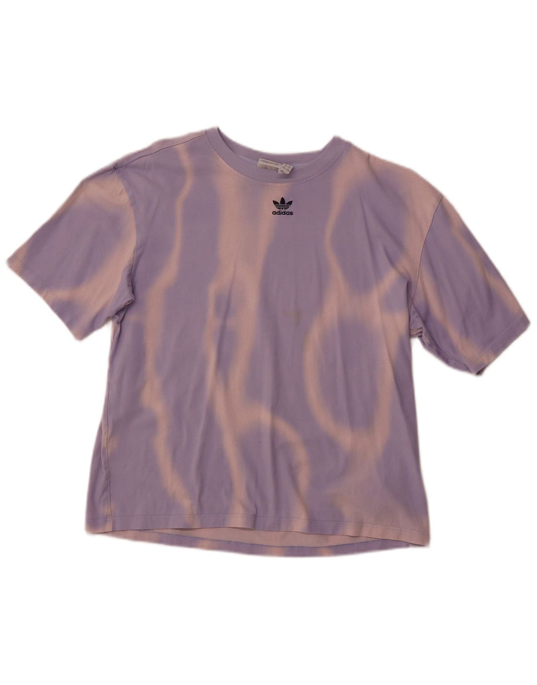 Tricou pentru femei ADIDAS UK 4/6 XS Violet Tie Dye Bumbac