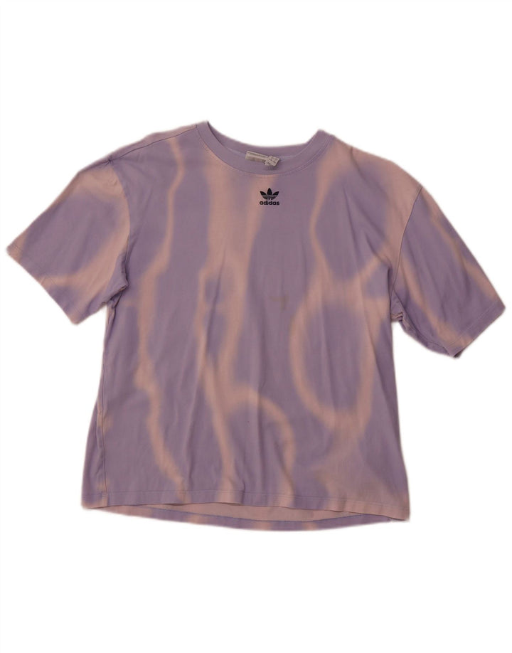 Tricou pentru femei ADIDAS UK 4/6 XS Violet Tie Dye Bumbac