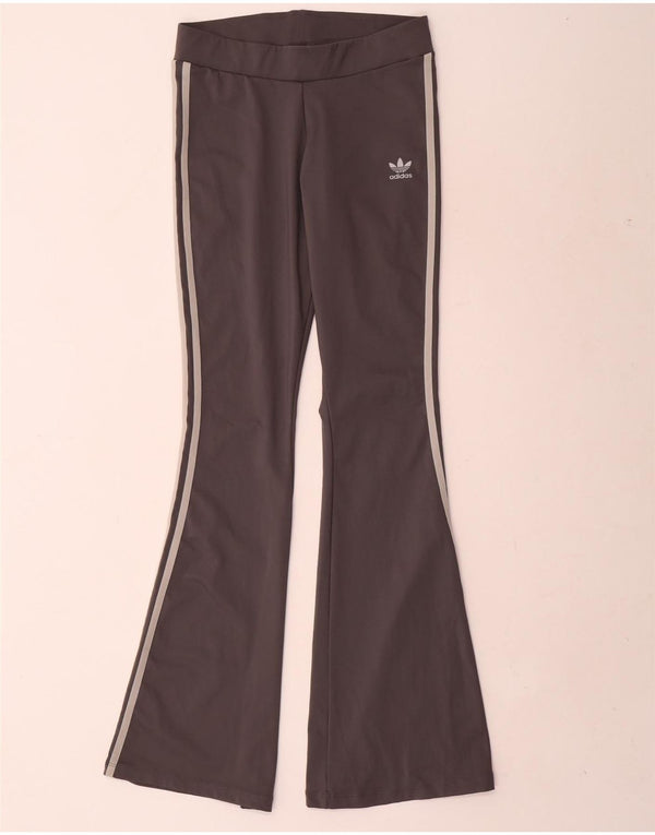 Leggings Flare Adidas pentru femei UK 12 Medium Gri Poliester