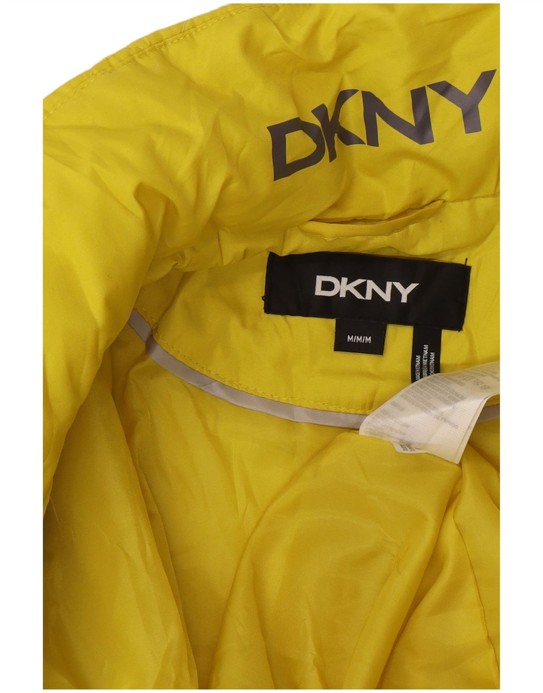 Jachetă căptușită Dkny pentru femei UK 12 Medium Galben Poliester Modern