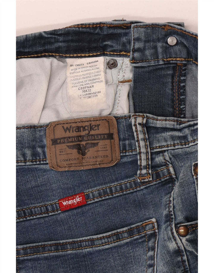 Blugi drepti pentru bărbați Wrangler W30 L32 Bumbac albastru