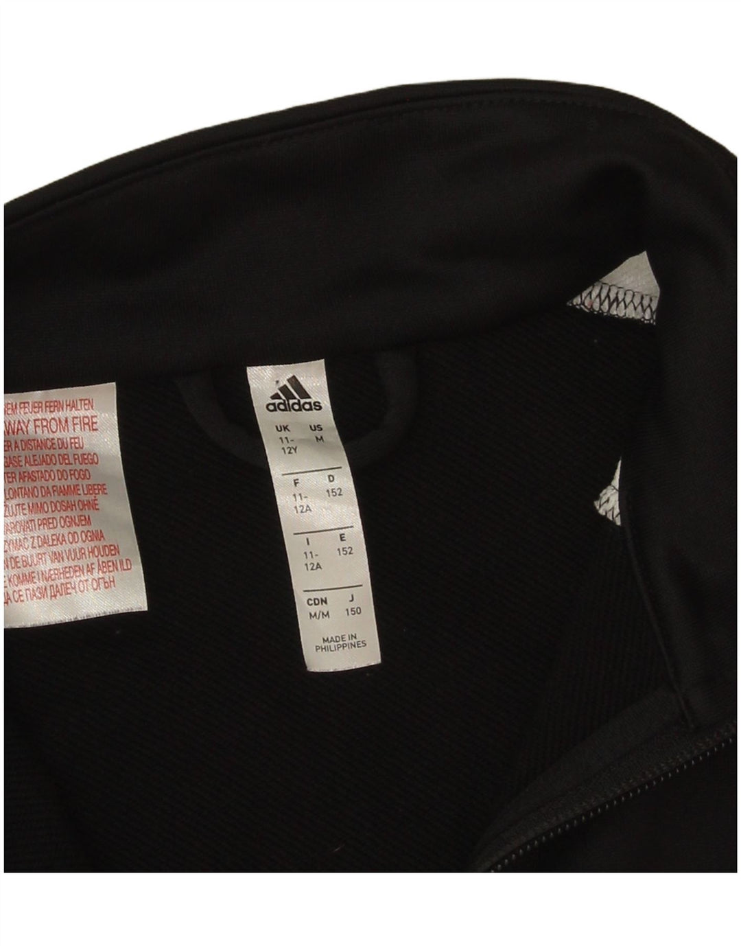Jachetă de trening pentru băieți Adidas 11-12 ani, negru, poliester