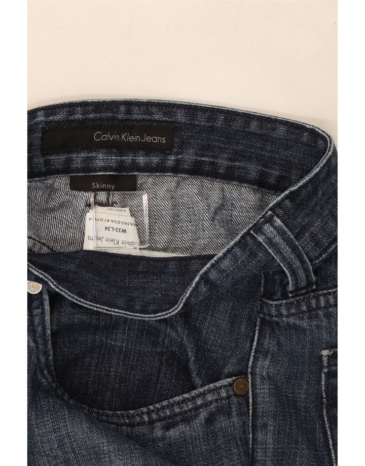 CALVIN KLEIN Blugi crop skinny pentru femei W33 L26 Albastru