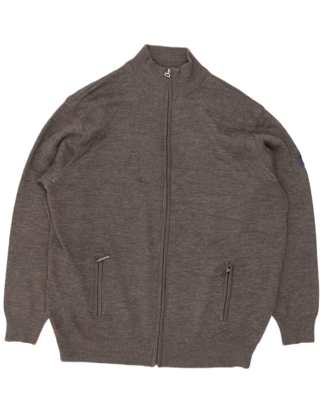 Cardigan Vintage pentru bărbați, 5XL, lână merinos gri