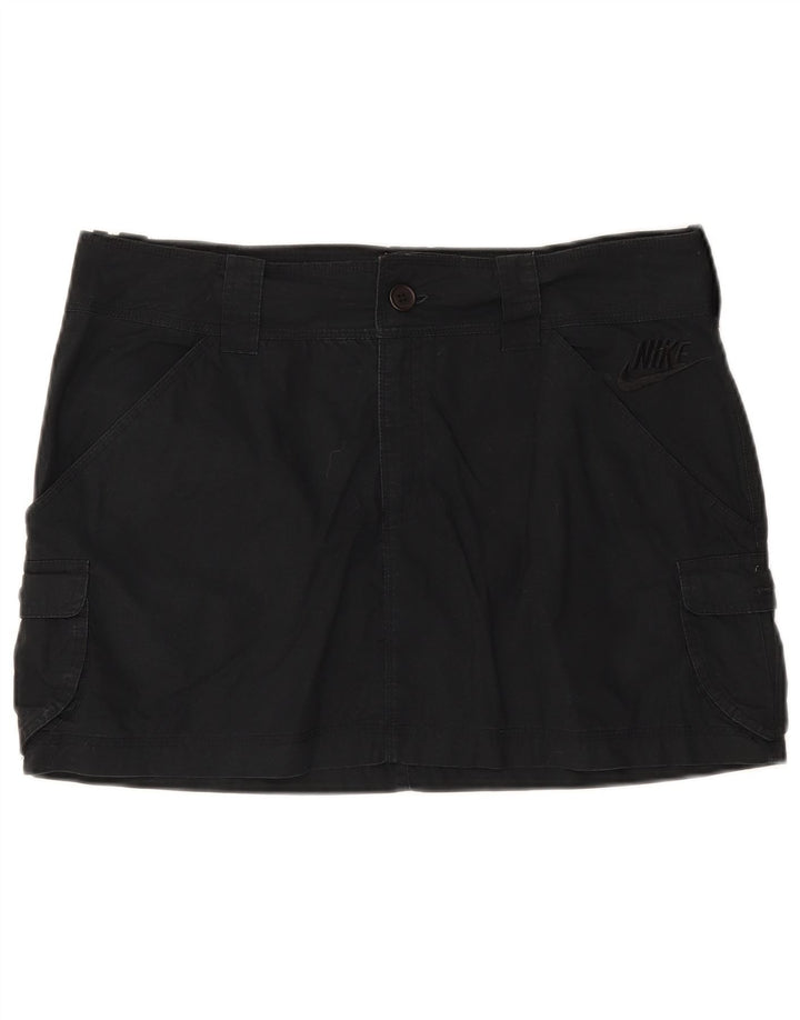 Fusta mini cargo Nike pentru femei UK 14 mare W34 bumbac negru