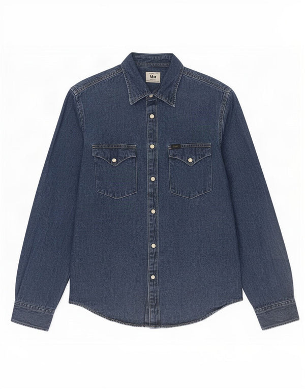 Lee Mens Denim Shirt Small Blue