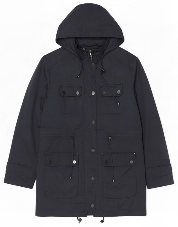 Marks & Spencer Jachetă Parka cu glugă cu autograf pentru femei UK 10 Small Navy Blue