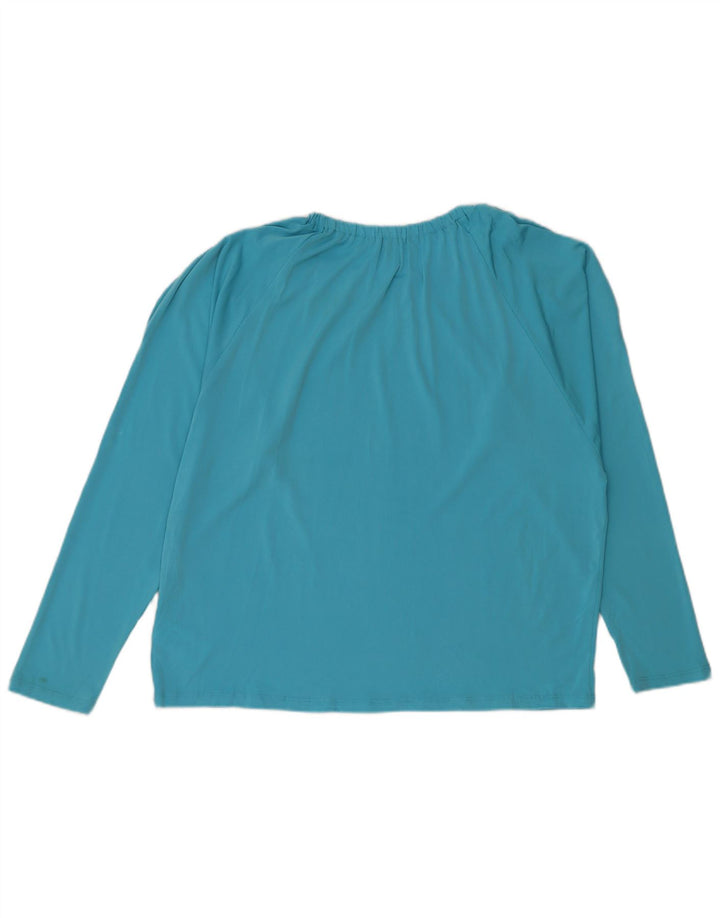 Bluză cu mânecă lungă pentru femei MICHAEL KORS, UK 18 XL, poliester albastru