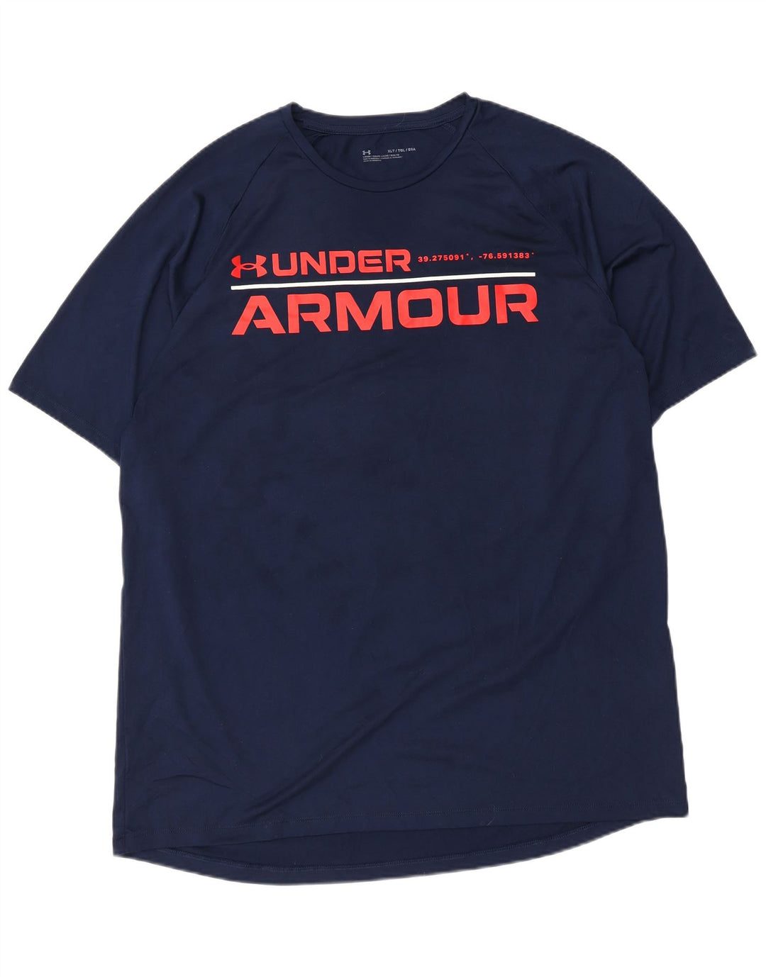 Tricou grafic înalt pentru bărbați UNDER ARMOUR Top XL poliester bleumarin
