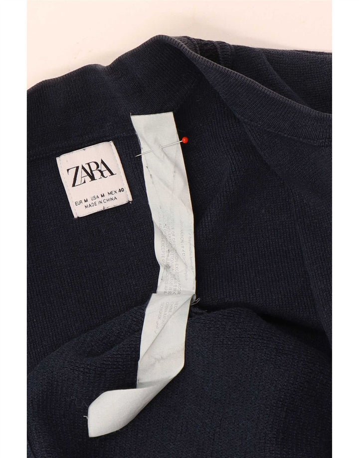 Pulover cardigan pentru bărbați Zara, mediu bleumarin, cu dungi