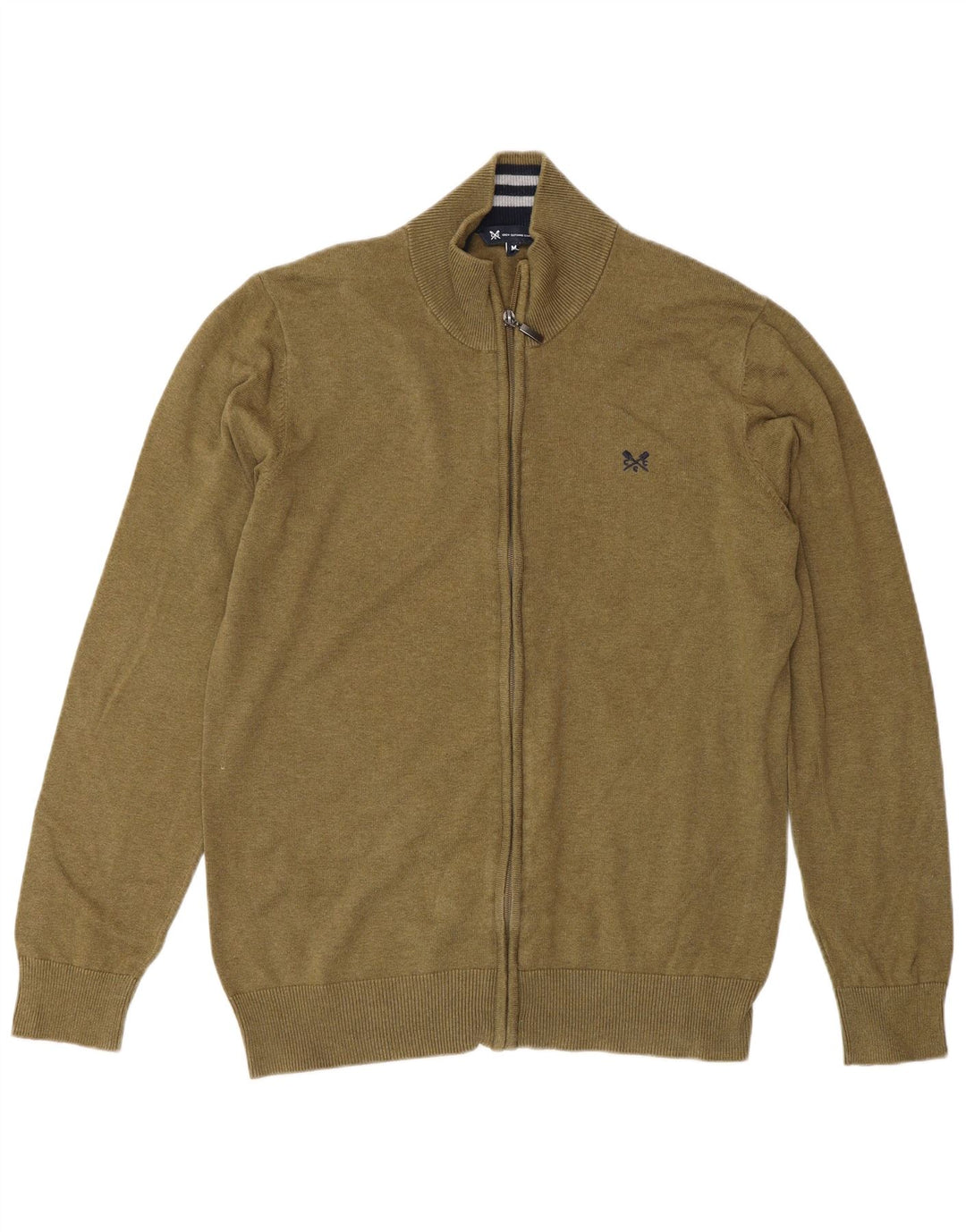 Crew Clothing Pulover Cardigan pentru bărbați Bumbac kaki mediu