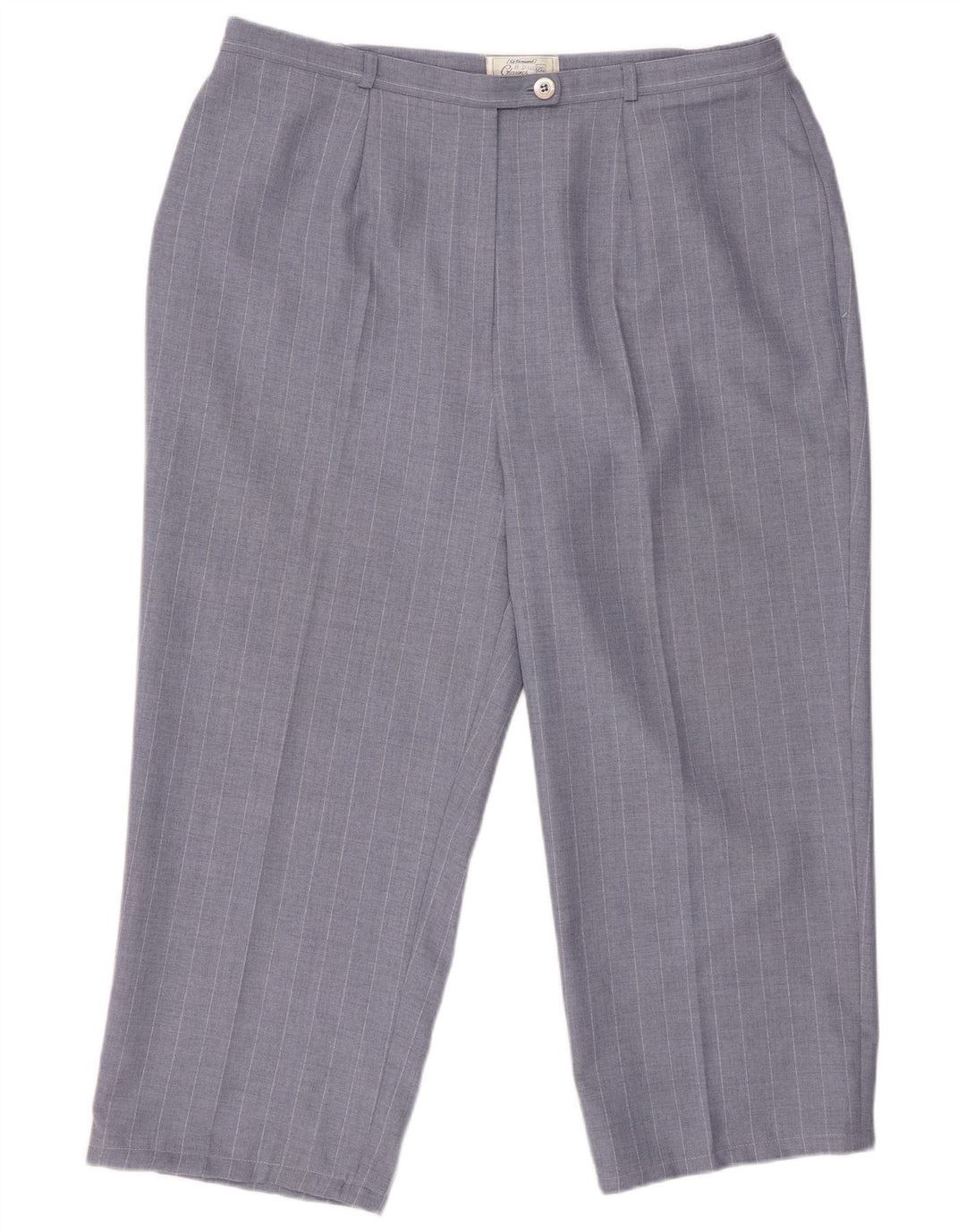 SF. BERNARD Pantaloni tăiați cu talie înaltă pentru femei UK 20 2XL W34 L24 Albastru