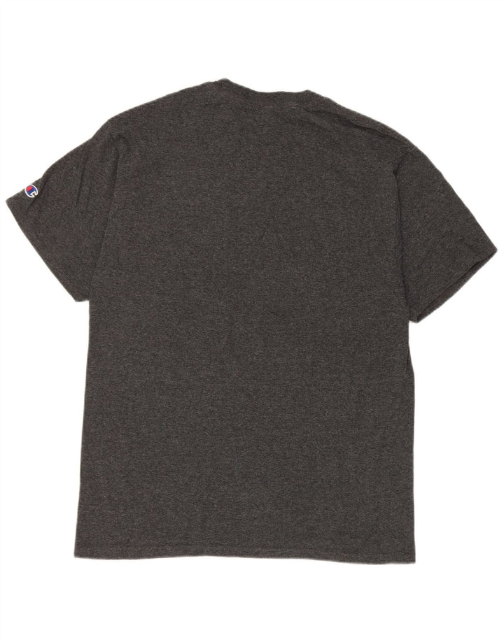 Tricou grafic Champion pentru bărbați George Fox University Top din bumbac gri mediu