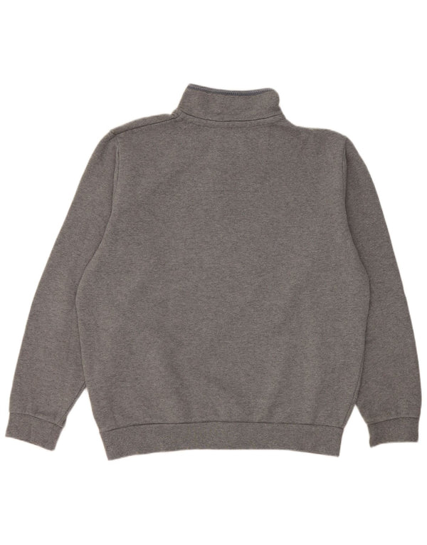 Crew Clothing Hanorac pentru bărbați cu fermoar și gât Jumper XL bumbac gri