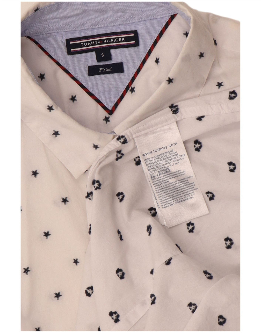 Cămașă Tommy Hilfiger pentru femei US 8 Medium White Spot Bumbac
