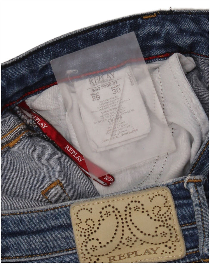 Replay blugi slim pentru femei W29 L30 bumbac albastru