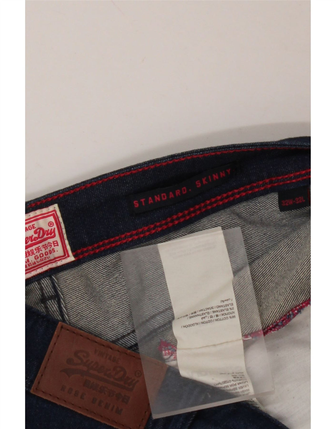 SUPERDRY Blugi skinny pentru femei, cu ajustare standard, W32 L28, bumbac albastru