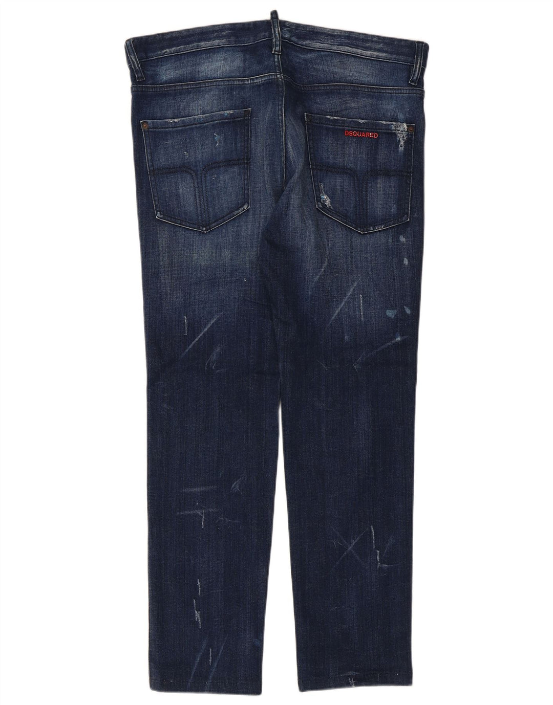 Dsquared2 Blugi subțiri învechiți pentru femei IT 52 2XL W36 L29 Albastru Bumbac