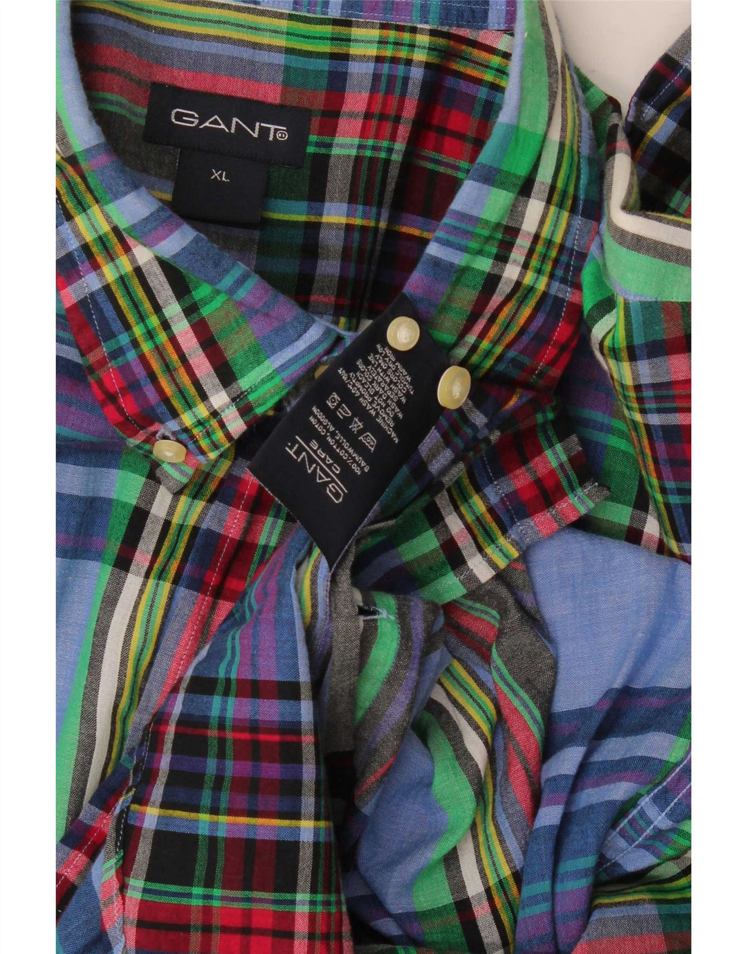 Cămașă pentru bărbați Gant XL, bumbac carouri multicolore