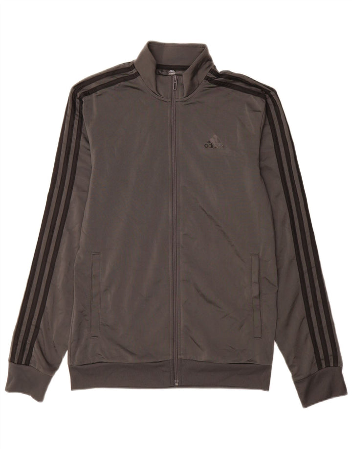 Trening pentru bărbați Adidas Top Jachetă Mic Gri Poliester