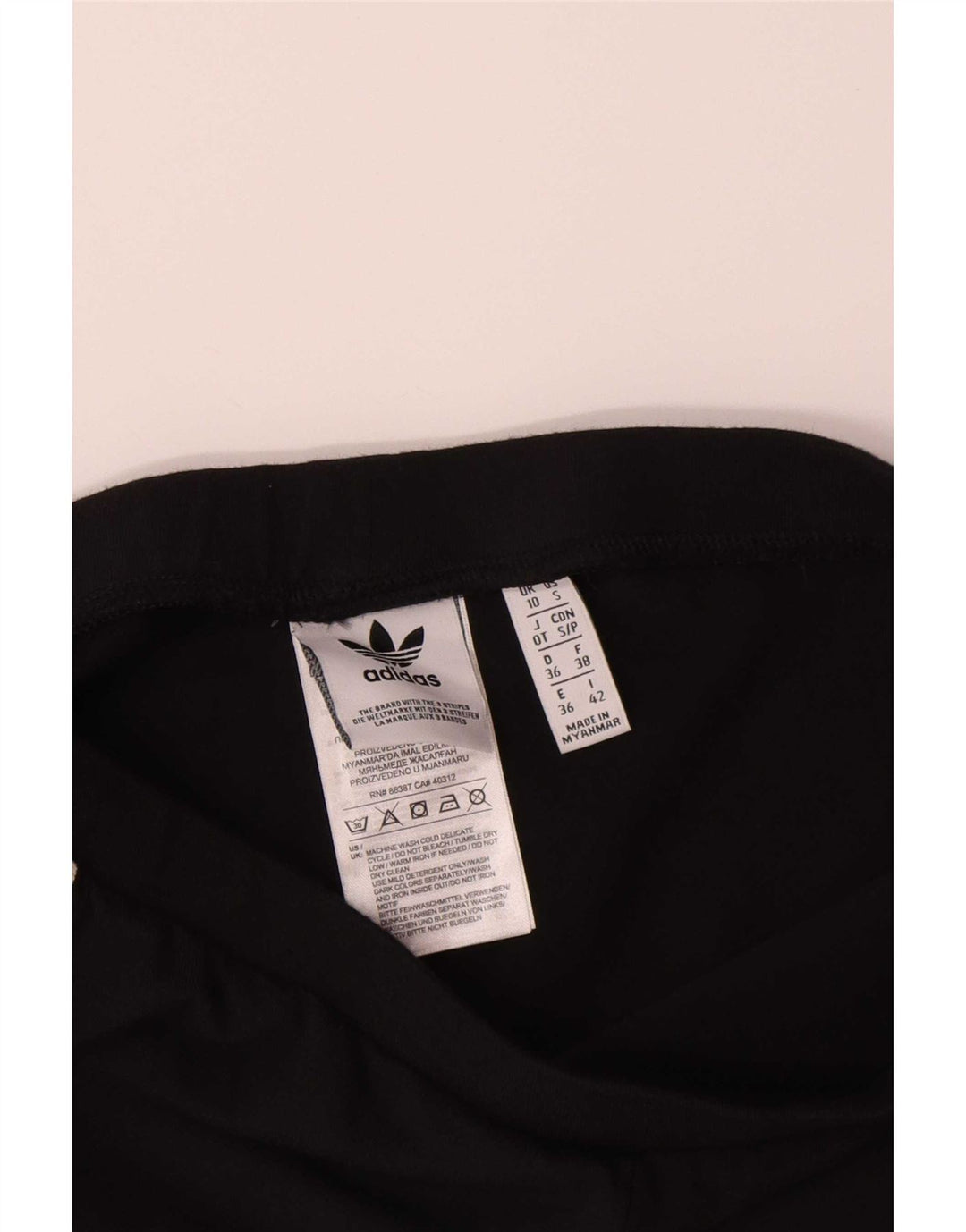 Leggings pentru femei Adidas UK 10 mic bumbac negru