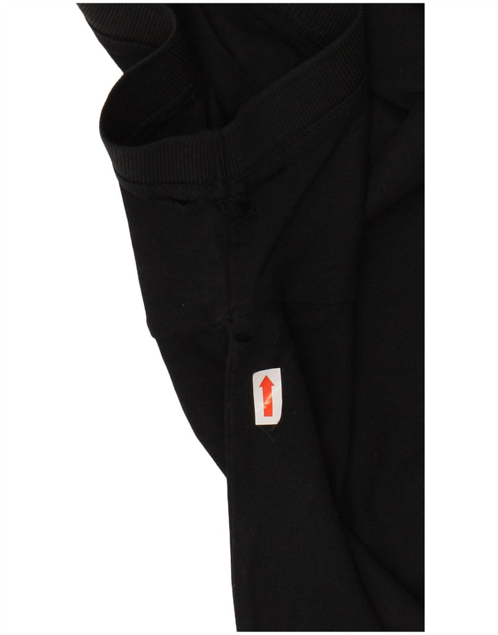 Cămașă polo CALVIN KLEIN pentru bărbați, bumbac negru mare